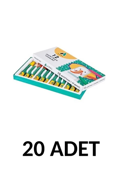 20 Adet 12 Renk Pastel Boya ürün görseli 1