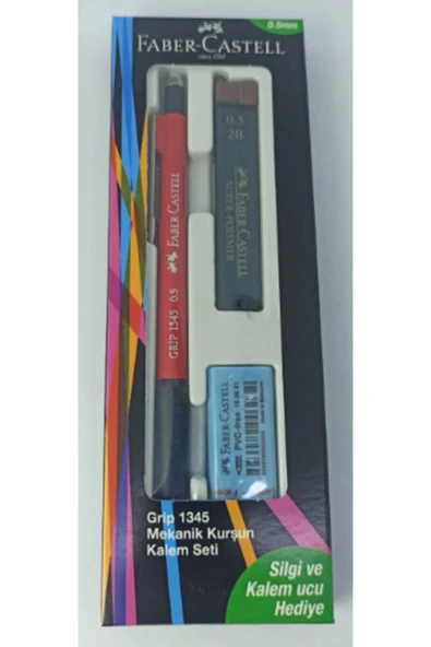 Faber Grip 1345 Kırmızı 0.5mm Kalem-silgi-uç ürün görseli 1
