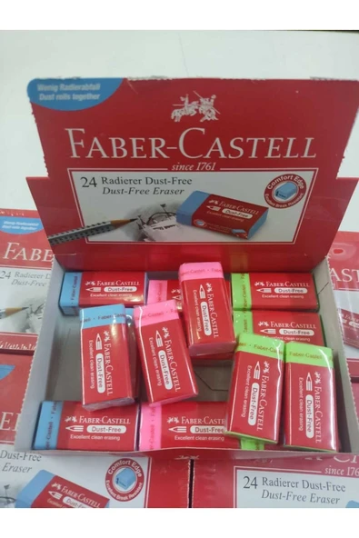 FABER-CASTELL ORTA BOY 6 LI RENKLİ SİLGİ - Resim 8