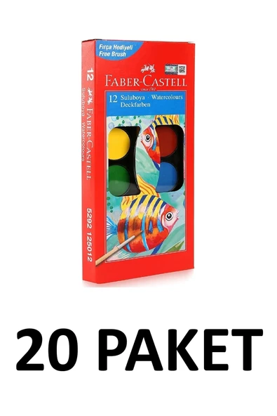 20 Paket Sulu Boya 12 li Küçük Boy ürün görseli 1