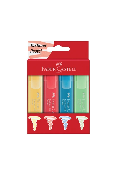 Fosforlu Kalem Pastel Renkler 4 lü Blister 244624 ürün görseli 1