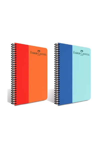 Faber-Castell Bicolor Spiralli Plastik Kapak Defter 140 Yaprak Çizgili 5075000136 ürün görseli 1