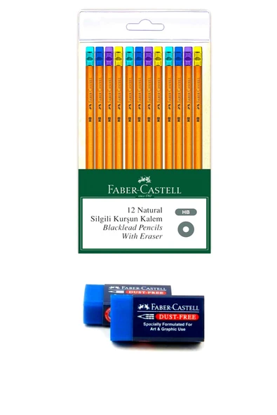 Faber Castel Silgi + Naturel Kalem 2'li Paket ürün görseli 1