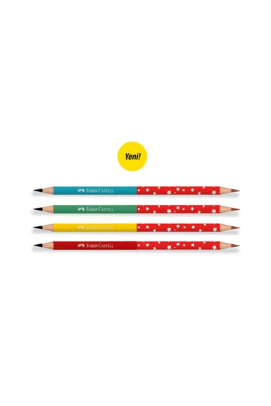 Faber-castell Başlık + Kurşun Kalem Çift Uçlu Kırmızı Siyah 5132000001 (72 Li Paket) ürün görseli 1