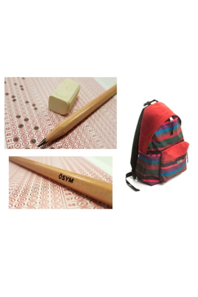Faber-castell Okul Çantası Örgü Desenli Bordo Faber-castell Natural Ösym Kurşun Kalemi 20"li 2,5 B ürün görseli 1