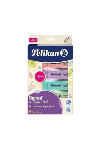 Signal Textmarker 6 Lı Pastel Renkler Fosforlu Kalem Set Işaretleme Kalemi ürün görseli 1
