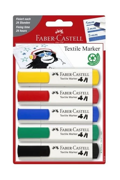 Marka: Faber Tekstil Markörü Klasik 5 Li 401595200 Kategori: Fosforlu Kalemler ürün görseli 1