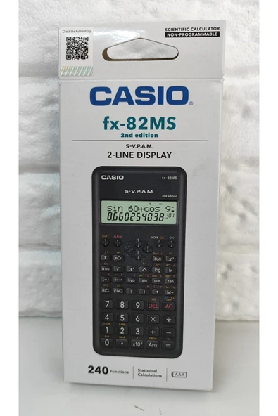 Fx-82ms W2- 2. Versiyon Bilimsel Fonksiyonlu Hesap Makinesi 240 Fonksiyonlu ürün görseli 1