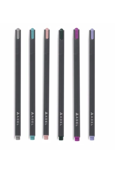 Fineliner Renkli Ince Uçlu Kalem 0.4 6'lı Soft ürün görseli 1