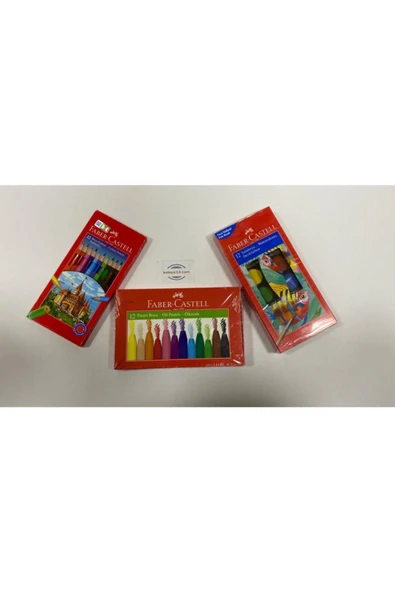 Boya Kalemi 12li + Sulu Boya 12li + Pastel Boya 12li Set ürün görseli 1