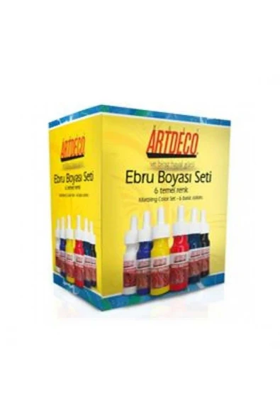 Ebru Boya Seti 6 Temel Renk ürün görseli 1