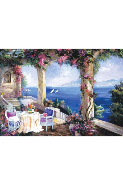 68x48cm 1000 Parça Puzzle Yapboz Teras ürün görseli 1