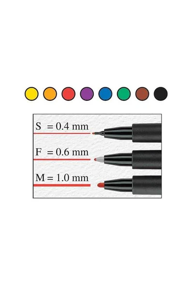 Multimark Permanent Asetat Kalemi 1.0(m) 3 Renk - Resim 2