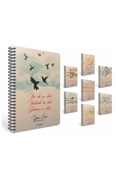 Kuşlar 13x18 120 Yaprak Çizgili Spiralli Defter ürün görseli 1