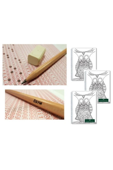Faber-castell Natural Ösym Kurşun Kalemi 30"lu 2,5 B Faber-castell 100 Yp Çizgili Defter A4 3 Adet ürün görseli 1