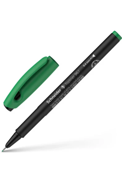 Topliner 967 Fiber Uçlu Keçeli Kalem Yeşil 0.4mm ürün görseli 1