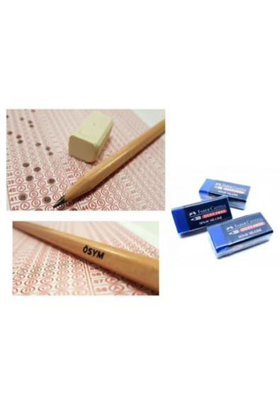 Faber-castell Natural Ösym Kurşun Kalemi 10"lu 2,5 B Sınav Silgisi 3 Adet ürün görseli 1