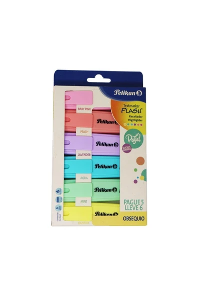 Fosforlu Kalem Pastel 6 Lı ürün görseli 1