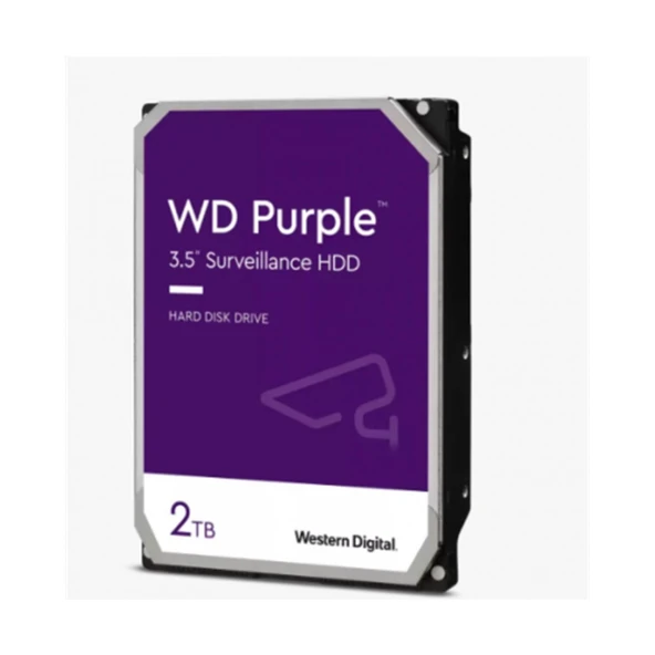 Western Digital WD23PURZ 2TB 3.5¨ 5400RPM 64MB SATA 6GB/s 7x24 Güvenlik Diski ürün görseli 1