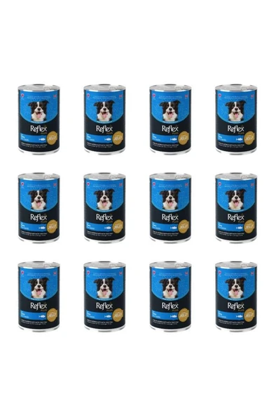 Reflex Plus Jelly Ton Balıklı Et Parçacıklı Köpek Konservesi 400 Gr 12 Adet ürün görseli 1