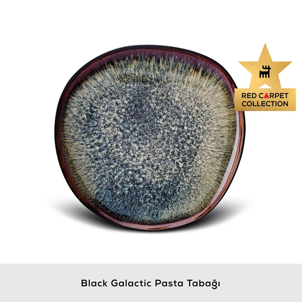 Karaca Red Carpet Collection Galactic Siyah Pasta Tabağı 21,5x21x2,5 cm ürün görseli 1