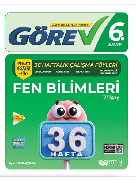 NİTELİK 6.SINIF GÖREV FEN BİLİMLERİ (36 HAFTA) ürün görseli 1