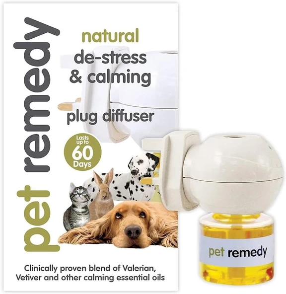 Pet Remedy Fişli Difüzör + 40 ml Yedek Şişe (Tüm Evcil Hayvanlar İçin Fitoterapötik Sakinleştirici) ürün görseli 1