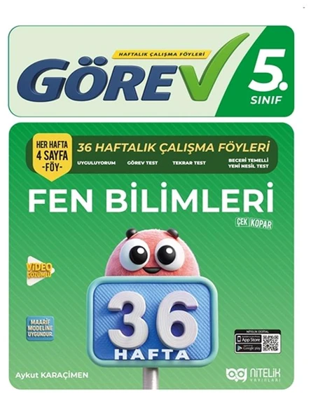 NİTELİK 5.SINIF GÖREV FEN BİLİMLERİ (36 HAFTA) ürün görseli 1