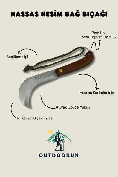 Hassas Kesim Bağ Bıçağı - 19 cm ürün görseli 1
