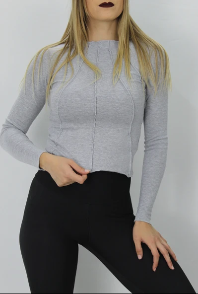 Kadın Modern Stil Çimalı Gri Body ürün görseli 1