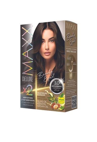MAXX DELUXE Beauty Expert Set Saç Boyası 3.0 Koyu Kahve ürün görseli 1