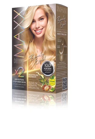 MAXX DELUXE Beauty Expert Set Saç Boyası 10.0 Açık Sarı ürün görseli 1