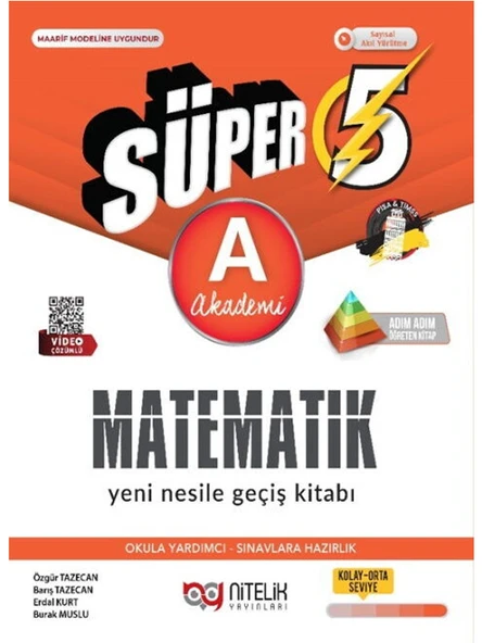 NİTELİK 5.SINIF SÜPER MATEMATİK A YENİ NESİLE GEÇİŞ KİTABI YENİ ürün görseli 1