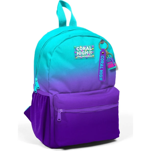 Coral High Minik Yuva Sırt Çantası Turkuaz Mor Renk Geçişli Iki Bölmeli 23563 ürün görseli 1