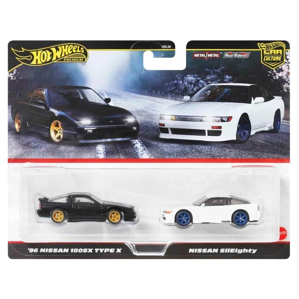 Hot Wheels Premium JBK96 Car Culture 2 Pack '96 Nissan 180SX Type X // Nissan Sileighty ürün görseli 1