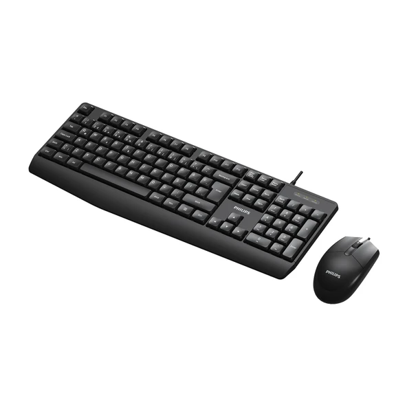 PHILIPS KABLOLU KLAVYE&MOUSE SET SPT6237B SİYAH ürün görseli 1