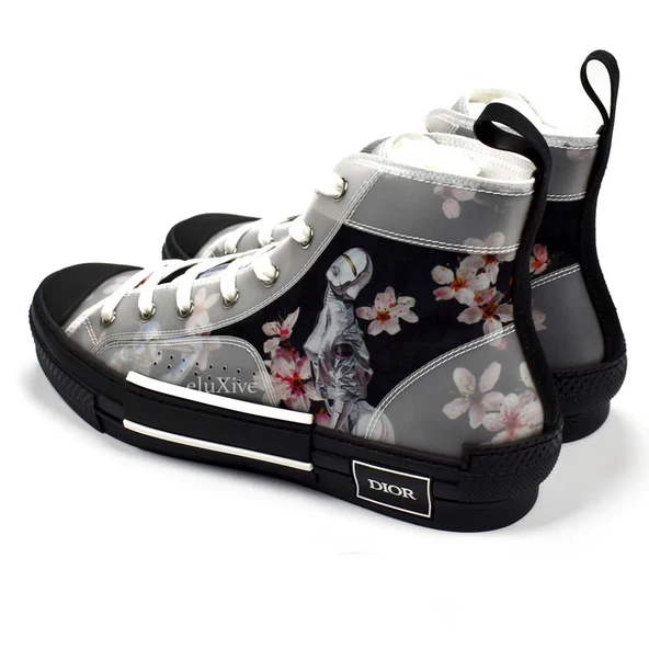 Dior x Sorayama - Robot Print B23 Monogram Sneakers - Resim 4