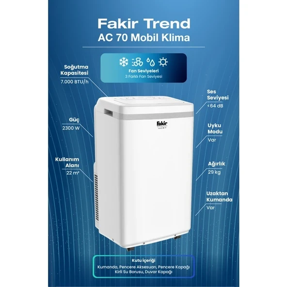 Fakir Trend Ac 70 Mobil Klima - Resim 2