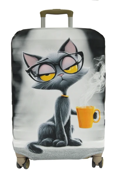 (My#161 COOL KEDİ) VALİZ İÇİN KILIF ürün görseli 1
