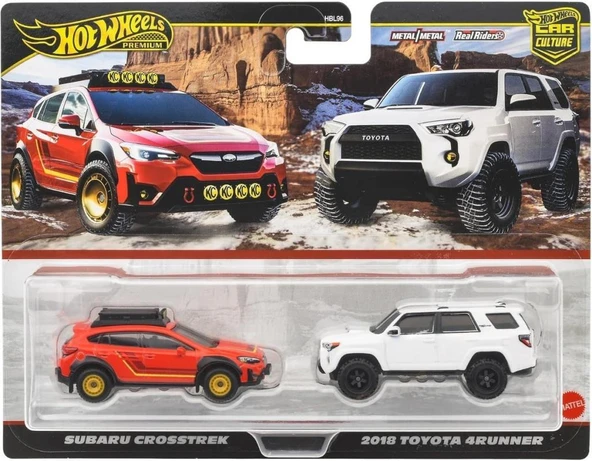 Hot Wheels Premium JBK98 Car Culture 2 Pack Subaru Crosstrek // 2018 Toyota 4Runner ürün görseli 1