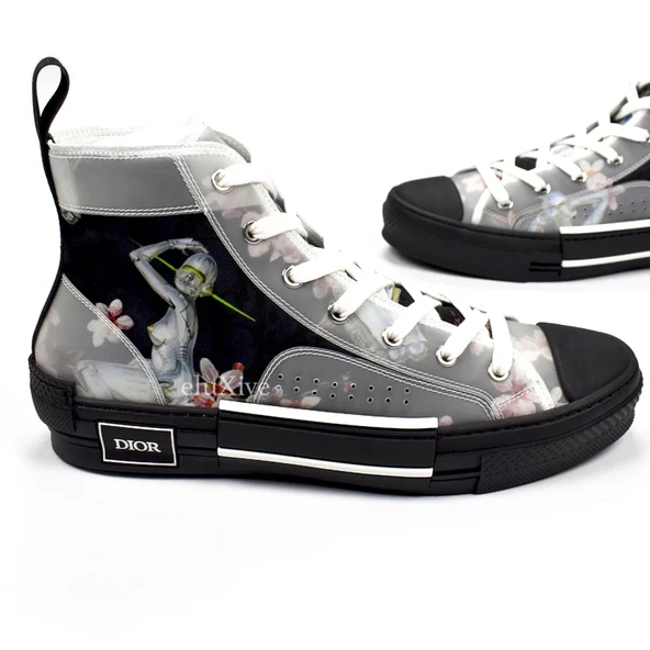 Dior x Sorayama - Robot Print B23 Monogram Sneakers - Resim 2