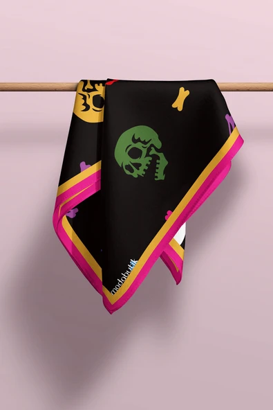 Modabutik Kurukafa Desenli Bandana - Resim 5