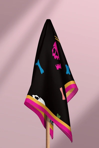 Modabutik Kurukafa Desenli Bandana - Resim 4
