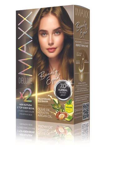 MAXX DELUXE Beauty Expert Set Saç Boyası 7.0 Kumral ürün görseli 1