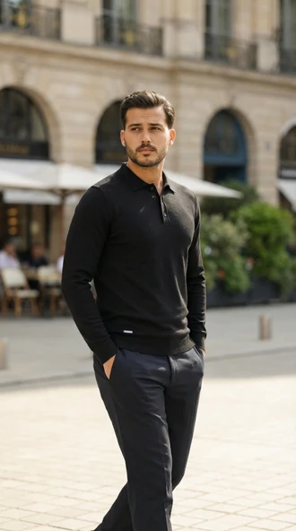 Erkek Modern Stil Düğme Yakalı Triko ürün görseli 1