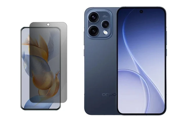 Oppo Reno 15 ile Uyumlu Mat Hayalet (Privacy) 9H Kırılmaz Nano Ekran Koruyucu ürün görseli 1