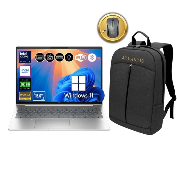 HP ProBook 4 G1i Ultra 5 225U 8GB Ram 2TB SSD 16" WUXGA W11Pro Notebook BC3E0ES ATL21 + Çanta&Mouse ürün görseli 1