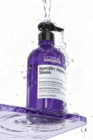 Loreal Professionnel Keratin Alpha Sleek Şampuan 500 ML - Resim 6
