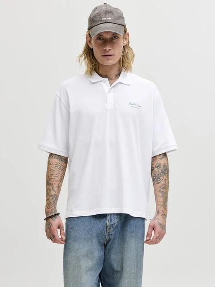 JACK JONES Erkek Pamuklu Rahat Kesim Polo Tişört 12288877 ürün görseli 1