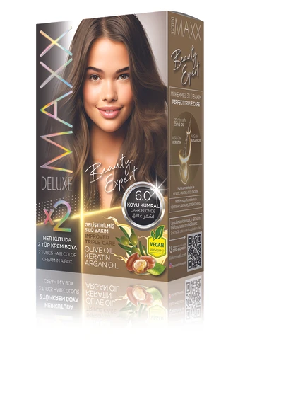 MAXX DELUXE Beauty Expert Set Saç Boyası 6.0 Koyu Kumral ürün görseli 1